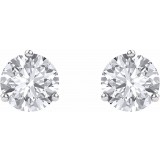 14K White 5 mm Round Forever Oneu2122 Moissanite Earrings photo 2
