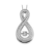 Gems One 10KT White Gold & Diamond Rhythm Of Love Neckwear Pendant   - 1/6 ctw photo