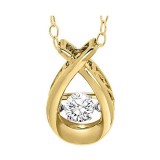 Gems One 14KT Yellow Gold & Diamond Rhythm Of Love Neckwear Pendant  - 1/4 ctw photo