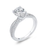 Shah Luxury 14K White Gold Diamond Engagement Ring (Semi-Mount) photo 2