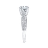 Shah Luxury 14K White Gold Diamond Engagement Ring (Semi-Mount) photo 3