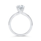 Shah Luxury 14K White Gold Diamond Engagement Ring (Semi-Mount) photo 4