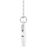 14K White Starburst Disc 16-18 Necklace photo 2