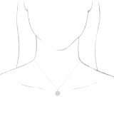 14K White Starburst Disc 16-18 Necklace photo 3