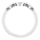 14K White .03 CTW Diamond Matching Band photo 2