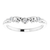 14K White .03 CTW Diamond Matching Band photo 3