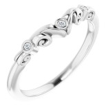 14K White .03 CTW Diamond Matching Band photo