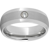 Serinium Band with one .06 Brilliant Round Diamond and Laser Satin Finish photo