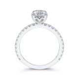 Shah Luxury 14K White Gold Round Diamond Classic Engagement Ring (Semi-Mount) photo 4