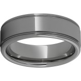 Rugged Tungsten  8mm Rounded Edge Polished Band photo