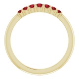 14K Yellow Mozambique Garnet Stackable Ring photo 2