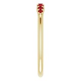 14K Yellow Mozambique Garnet Stackable Ring photo 4