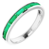 14K White Emerald Ring photo