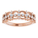 14K Rose 1/3 CTW Diamond Stackable Ring photo 3