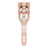 14K Rose 1/3 CTW Diamond Stackable Ring photo 4