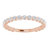 14K Rose 3/4 CTW Diamond Anniversary Band photo 3