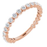 14K Rose 3/4 CTW Diamond Anniversary Band photo