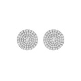 Henri Daussi 14k White Gold Diamond Stud Earrings photo