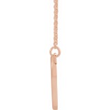 14K Rose 17x15.8 mm Heart 16 Necklace photo 2