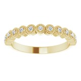 14K Yellow 1/8 CTW Diamond Anniversary Band photo 3