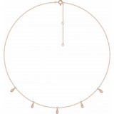 14K Rose 1/10 CTW Diamond 5-Station 16-18 Necklace photo