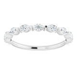 14K White 1/2 CTW Diamond Anniversary Band photo 3