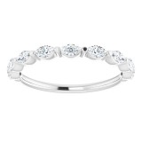 14K White 1/2 CTW Diamond Anniversary Band photo 3