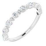 14K White 1/2 CTW Diamond Anniversary Band photo