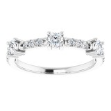 14K White 3/8 CTW Diamond Anniversary Band photo 3