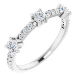 14K White 3/8 CTW Diamond Anniversary Band photo