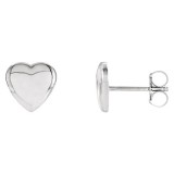 Stuller Sterling Silver Heart Stud Earrings photo