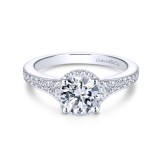 Gabriel & Co. 14k White Gold Infinity Straight Engagement Ring photo