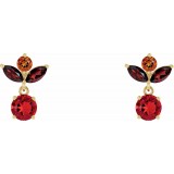 14K Yellow Multi-Gemstone Earrings photo 2