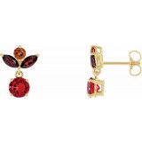 14K Yellow Multi-Gemstone Earrings photo