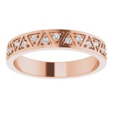 14K Rose 1/5 CTW Diamond Geometric Anniversary Band photo 3