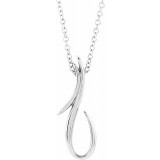 14K White Freeform 16-18 Necklace photo