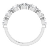 14K White 1 1/5 CTW Diamond Anniversary Band photo 2