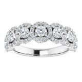 14K White 1 1/5 CTW Diamond Anniversary Band photo 3