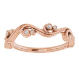 14K Rose .05 CTW Diamond Sculptural-Inspired Anniversary Band photo 3