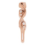 14K Rose .05 CTW Diamond Sculptural-Inspired Anniversary Band photo 4