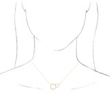 14K Yellow 20x14 mm Interlocking Circle 16-18 Necklace photo 3