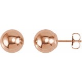 14K Rose 8 mm Ball Earrings photo