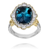 Vahan 14k Gold & Sterling Silver London Blue Topaz Ring photo