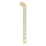 14K Yellow 1/3 CTW French-Set Matching Diamond Band photo 4