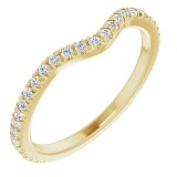 14K Yellow 1/3 CTW French-Set Matching Diamond Band photo