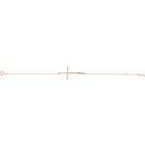 14K Rose Diamond Sideways Cross Bracelet photo 2