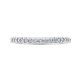 Shah Luxury Round Half-Eternity Diamond Wedding Band In 14K White Gold photo