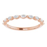 14K Rose 1/4 CTW Diamond Anniversary Band photo 3