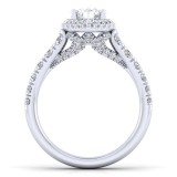 Gabriel & Co. 14k White Gold Entwined Halo Engagement Ring photo 2