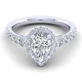 Gabriel & Co. 14k White Gold Entwined Halo Engagement Ring photo